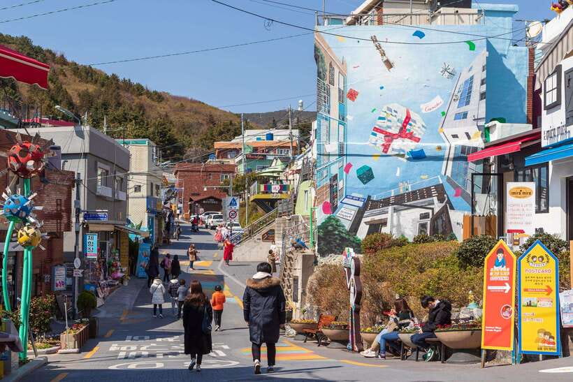 Busan: Coastal Treasures Beach Train, Culture Village & More - Songjeong Station and the Blueline Park train