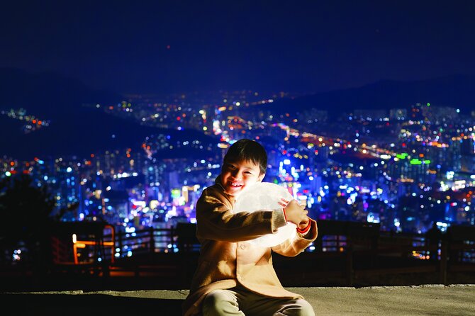 Busan Gukje Market Shared Minivan Tour - Hwangnyeongsan Mountain ends the night high above Busan
