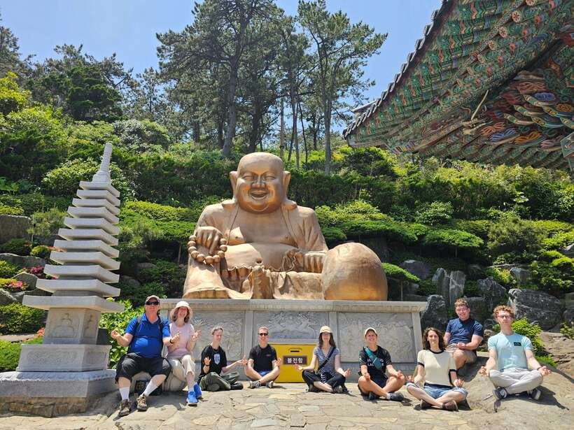 Busan: Private Minibus Tour for Cruise Guests 8-17 People - Haedong Yonggungsa Temple above the water