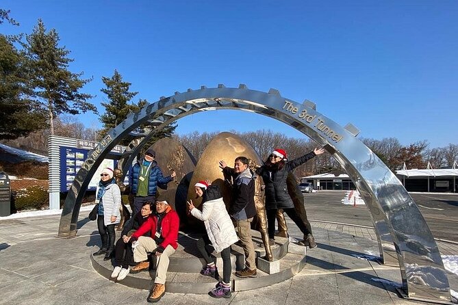DMZ Tour Seoul to North Korea's 3rd Tunnel & Majang Lake Crossing - Passing the military checkpoint at Unification Bridge