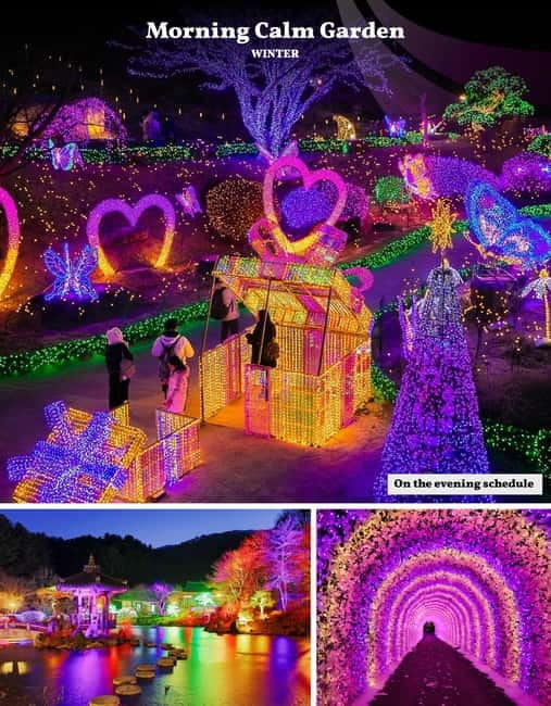 Eobi Ice Valley & Nami & Railbike & Petite & Morning Calm - The Garden of Morning Calm after dark