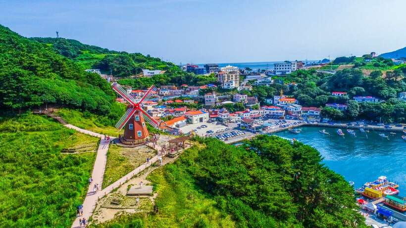 From Busan: Enchanting Oedo Island Day Tour with Windy Hill - The ferry past Haeguemgang