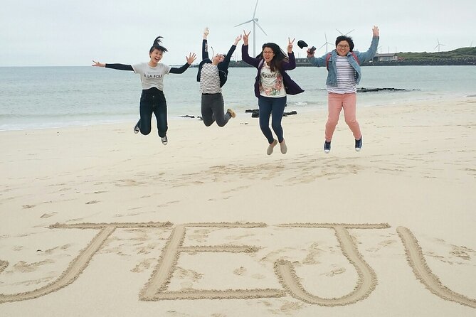 Full-Day Private Taxi Tour South of Jeju Island - Jeongbang Waterfall falls straight into the sea
