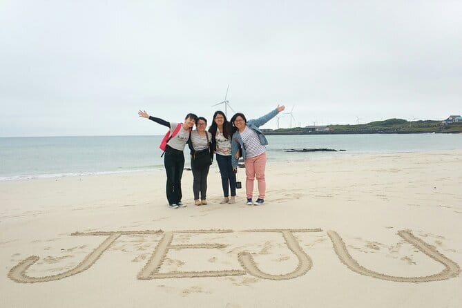 Hanbok Experience & Seasonal Half-Day Private Package Tour - Gwangchigi Beach and the view toward Seongsan