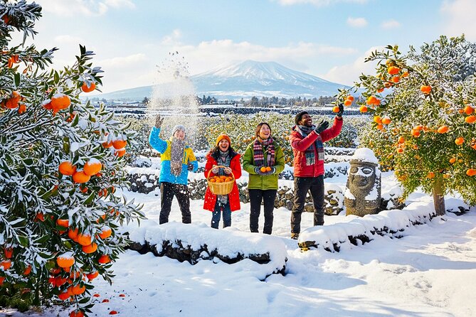 Jeju island Southern UNESCO Day Tour With Hallasan MT - Camellia Hill, flowers, and seasonal citrus