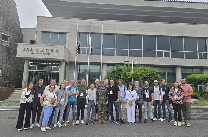 JSA DMZ and 3rd Tunnel Tour Camp Greaves - The observatory view toward North Korea