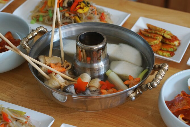 K-food cooking Japchae Mandu Tteokbokki & Fishcake - Four Korean dishes with very different personalities