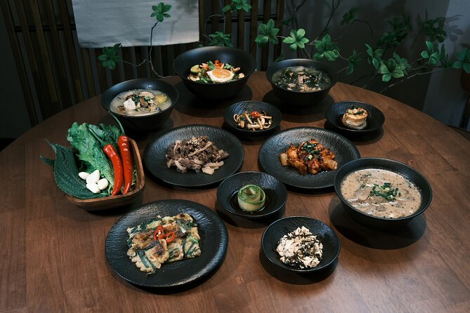 Korean Cooking Class Full Meal with BBQ on an All in One Table - Making dessert together after the meal