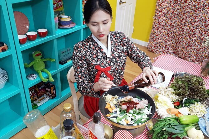 Korean Cooking Class with Grocery Shopping at Seoul Local Market - Cooking bulgogi, gyeran-jjim, and kimbap