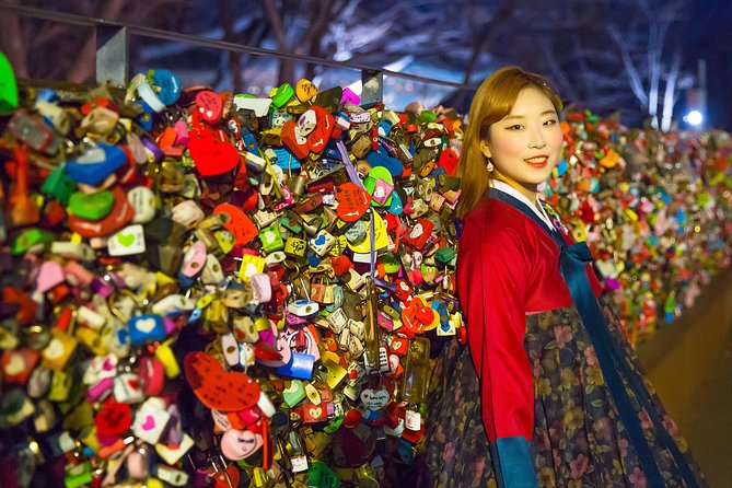 N Seoul Tower Hanbok Rental - Indoor palace sets give you a weather backup