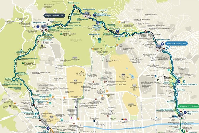 Private Seoul Wall Trekking [Inwangsan, Bugaksan, Naksan Park, N-Seoul Tower] - Inwangsan: a demanding start with wide city views