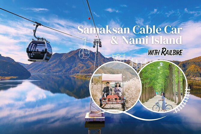 Samaksan Cable Car and Nami Island Day Escape with Railbike - Pedaling the old tracks at Gapyeong Rail Park