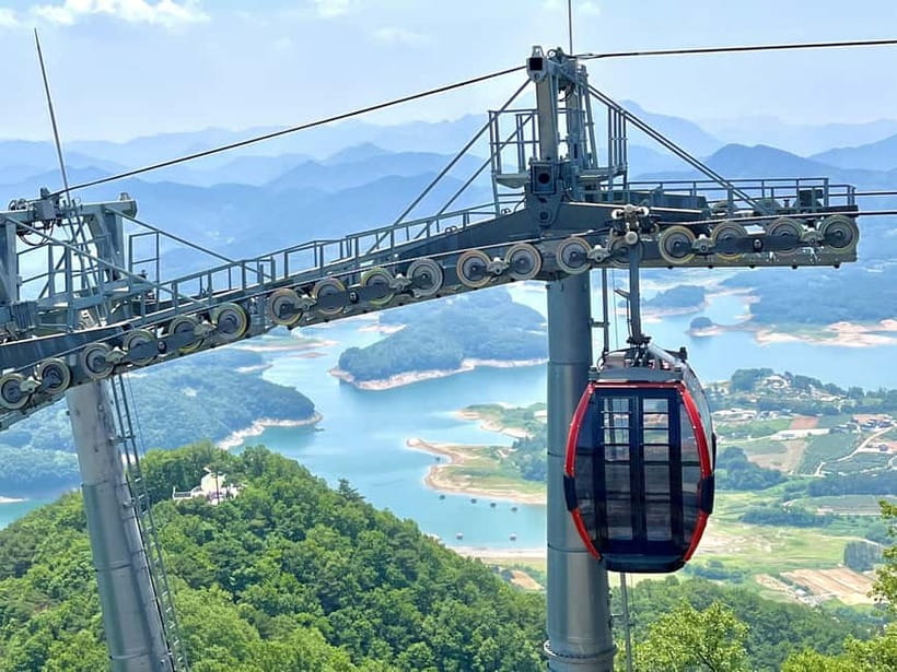 Seoul: Chungju Cruise, Cable Car & Cave Kayak Adventure Tour - Cheongpung Cable Car brings the widest views