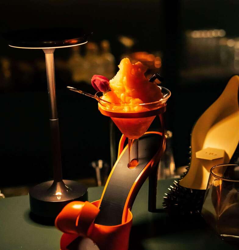 Seoul: Cinderella Bar, Sip in Seongsu's Shoemaking Legacy - The signature drink and its 3D-printed shoe holder