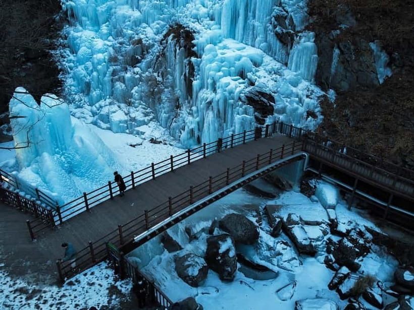 Seoul: Strawberry Picking & Eobi Ice Valley & Nami Island - Optional railbike through the snowy countryside