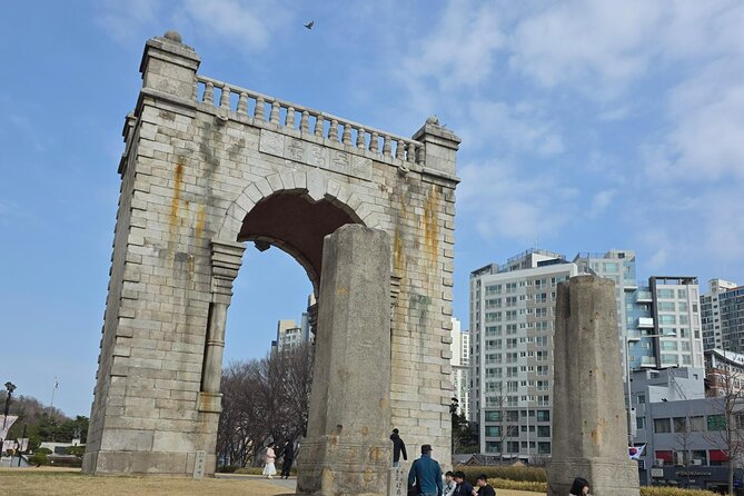 Seoul Walking Tour Korean War History and City Highlights - Following the route toward Gwanghwamun